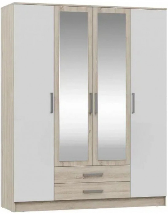 Модульная спальня Мартина, композиция 1 (Белый глянец, Дуб Сонома)