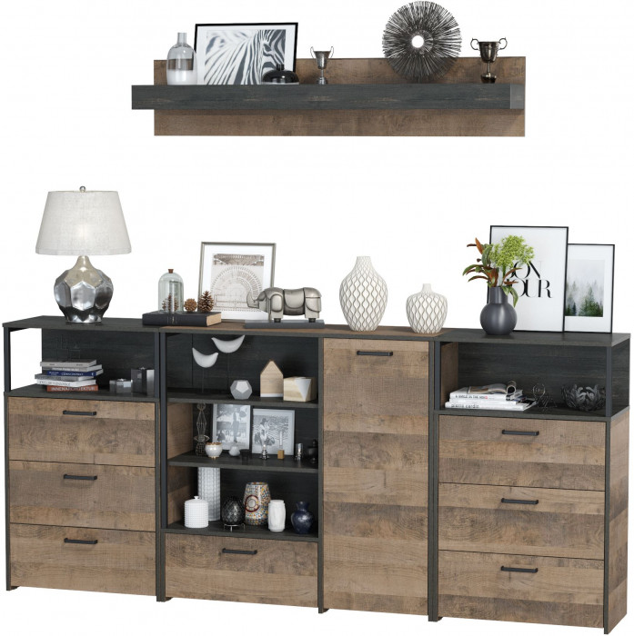 Трувор Гостиная 008, дуб гранж песочный/интра