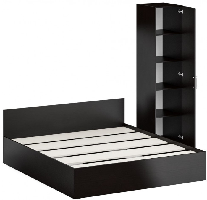 Кровать 1800 + Пенал Стандарт, венге