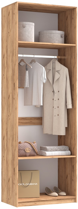 Тумба с зеркалом и шкафом 2-х ств Марвэл, Крафт золотой/Браш графит