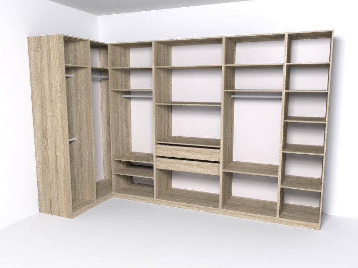 Гардеробная Рум. Комплект 5.2, дуб сонома