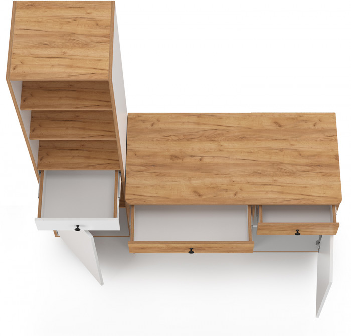 Вуди Компоновка № 06, белый премиум/дуб крафт золотой