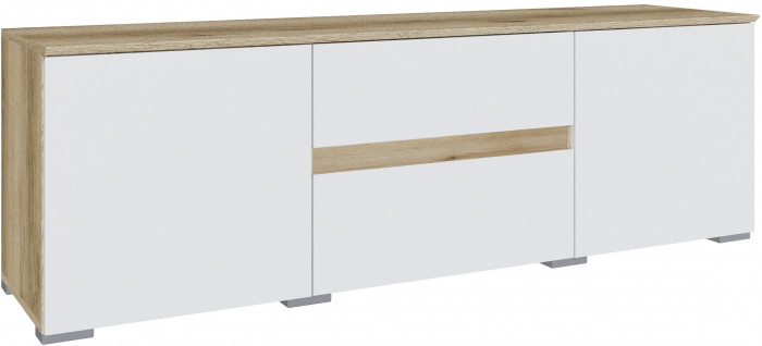 Тумба ТВ Плейона, Дуб делано/Белый