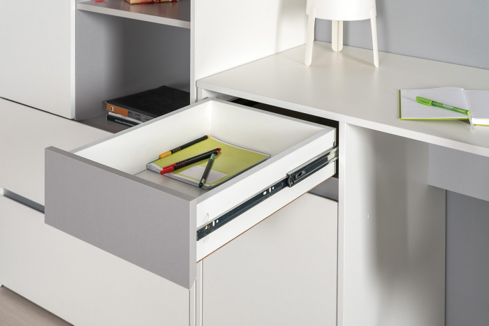 Торонто Компоновка № 15, белый шагрень/стальной серый