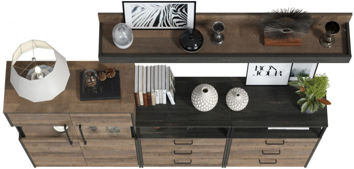 Трувор Гостиная 009, дуб гранж песочный/интра