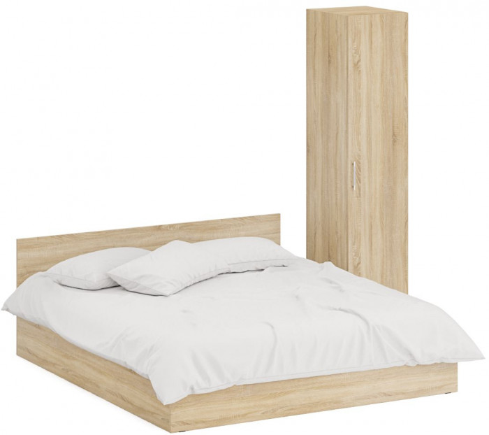 Кровать 1800 + Пенал Стандарт, дуб сонома