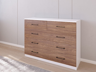 Комод 04/16 120х40х90 Белый/Морское дерево Винтаж