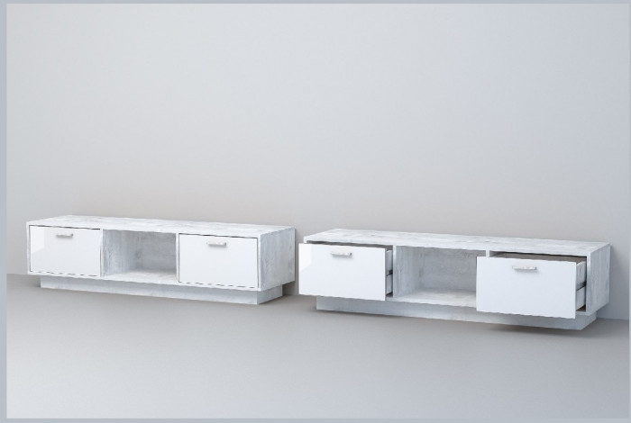 Эго Тумба Т-3 ПД (Камень Темный/Бетон Светлый)