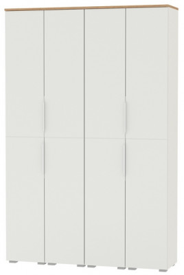 Октава Набор шкафов 45, цвет белый шагрень/дуб крафт золотой/фасады МДФ белый шагрень, ШхГхВ 128,8х35,3х197,6 см., универсальная сборка