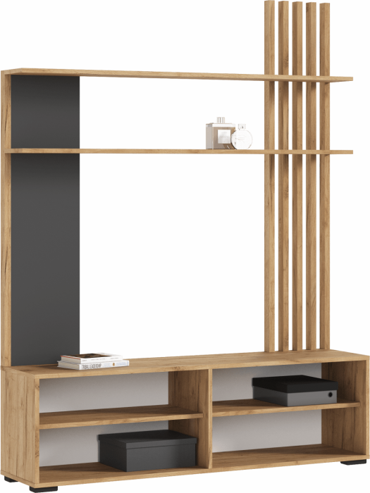 Роджина Гостиная (Графит, Крафт золотой)