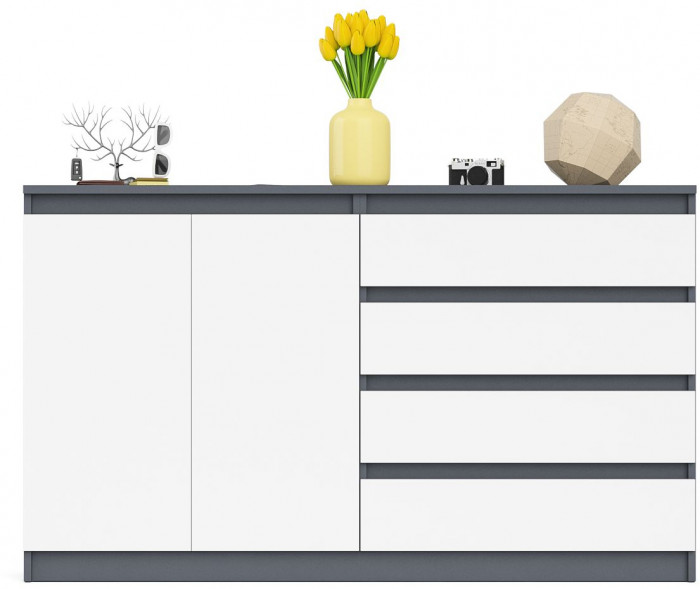 Мори Комод МК1600.1, графит/белый