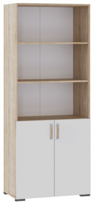 Стеллаж к столу компьютерному дуб сонома/белый