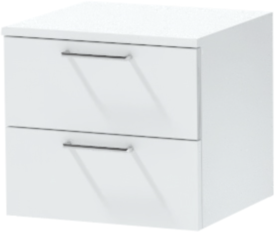 Тумба-6 прикроватная подвесная "Иннэс-7", Белый/Белый глянец