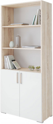 Стеллаж к столу компьютерному Дуб Сонома, Белый