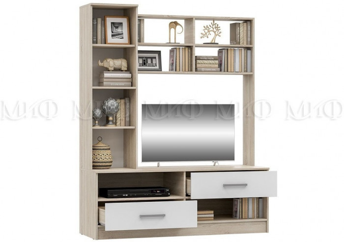 Гостиная Мартина (Сонома / Белый глянец)