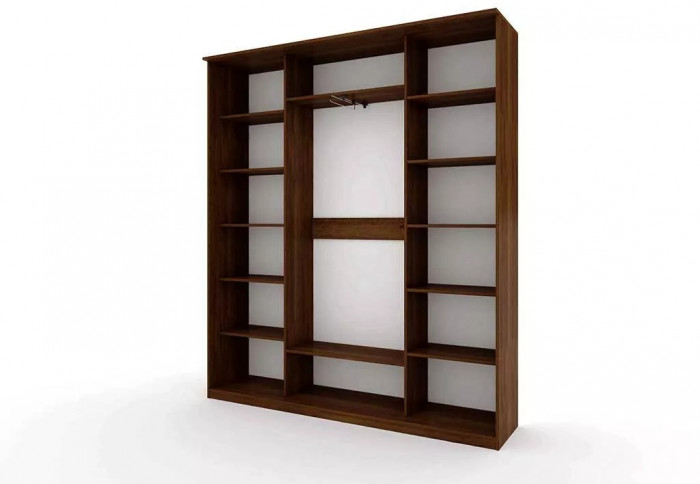 Шкаф купе Модерн 2076х450 3-х дверный 3-х секционный глухой венге