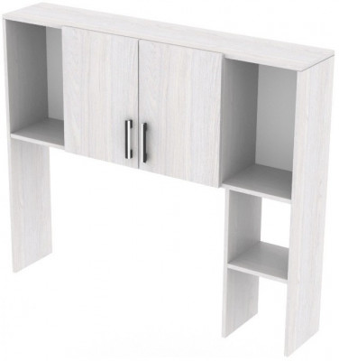 Стол компьютерный №7 (Надстройка) Ясень Анкор светлый