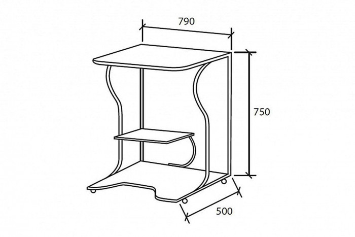 Стол компьютерный Практик-4 дуб сонома
