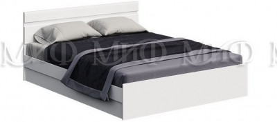 Нэнси New МДФ Кровать 140 с ПМ (Белый глянец)