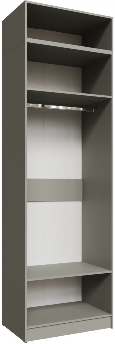 Шкаф 0,8 с антресолью и зеркалом Мадрид, Мокко