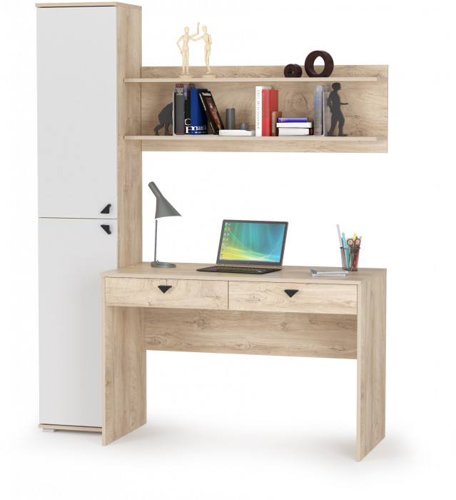 Бостон № 36, дуб эндгрейн элегантный/фасады МДФ милк рикамо софт