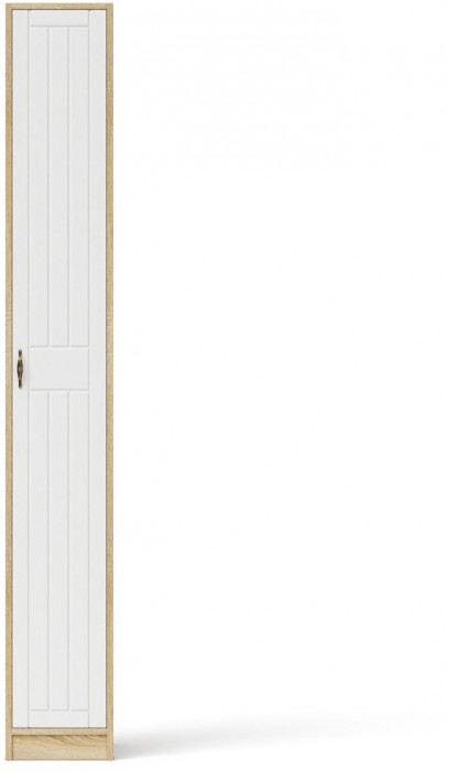 Прихожая П-6-500 Пенал, цвет дуб сонома/фасады МДФ белое дерево фрезеровка прованс, ШхГхВ 30х50х210 см., универсальная сборка