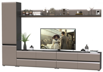 Сидней Комплектация № 100, корпус: антрацит/фасады: МДФ веллюто капучино