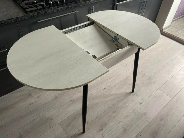 Обеденная группа Стиль-1 / Стул Х 4 шт. / Бетон белый/черный / бид 36