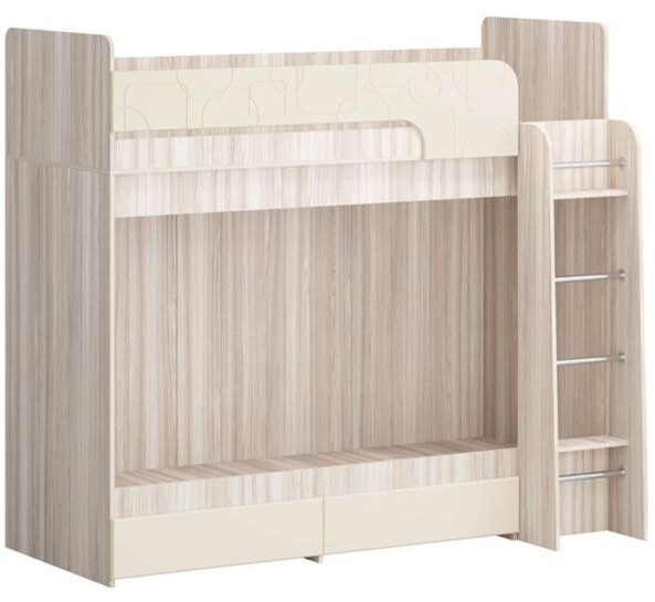 Двухъярусная кровать Бемби МДФ NEW, ясень (Обриета, Ясень шимо светлый)