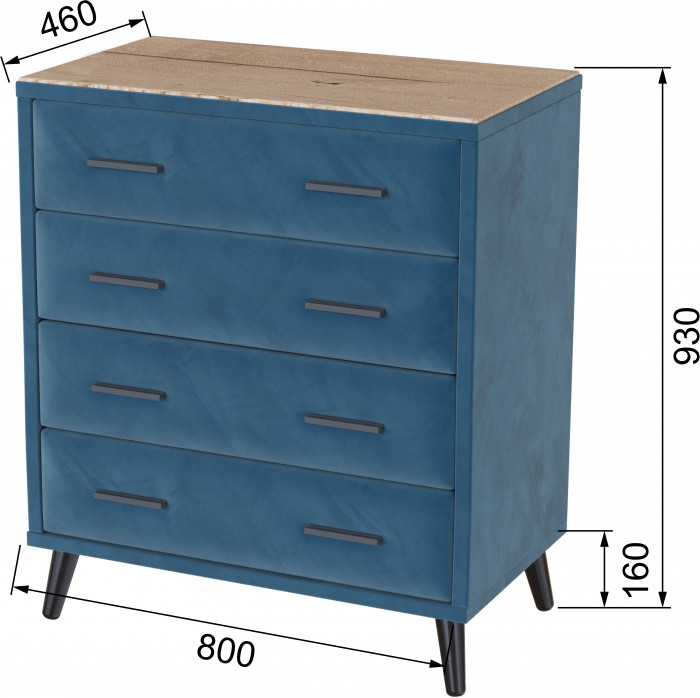 Комод интерьерный Пай атлантида/мдф дуб канадский