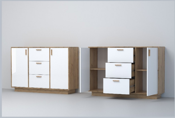 Эго Комод К-2 ПД (Камень Темный/Бетон Светлый)