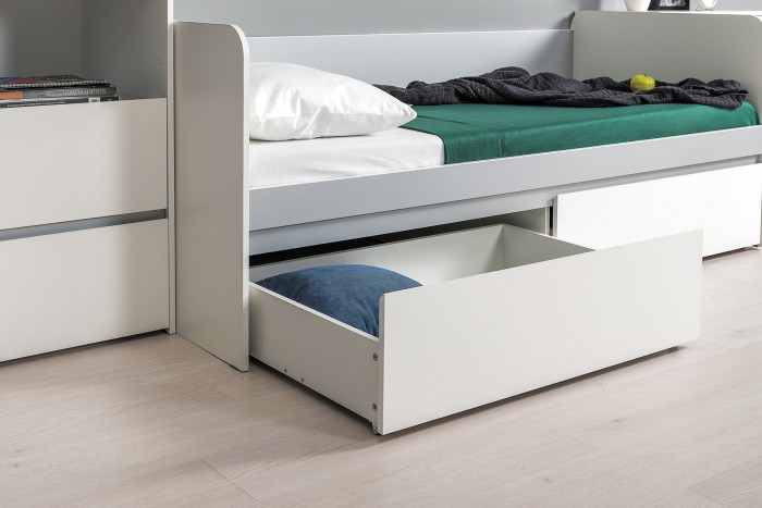 Торонто Компоновка № 21, белый шагрень/стальной серый