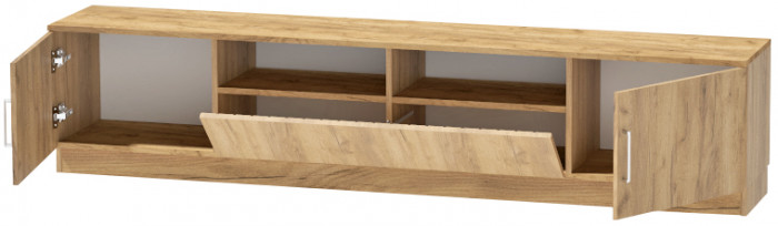 Тумба-3 под ТВ напольная "Иннэс-7", Дуб крафт золотой