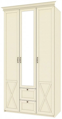 Бэль Шкаф трехдверный + Карнизы 1204/550 Слоновая кость