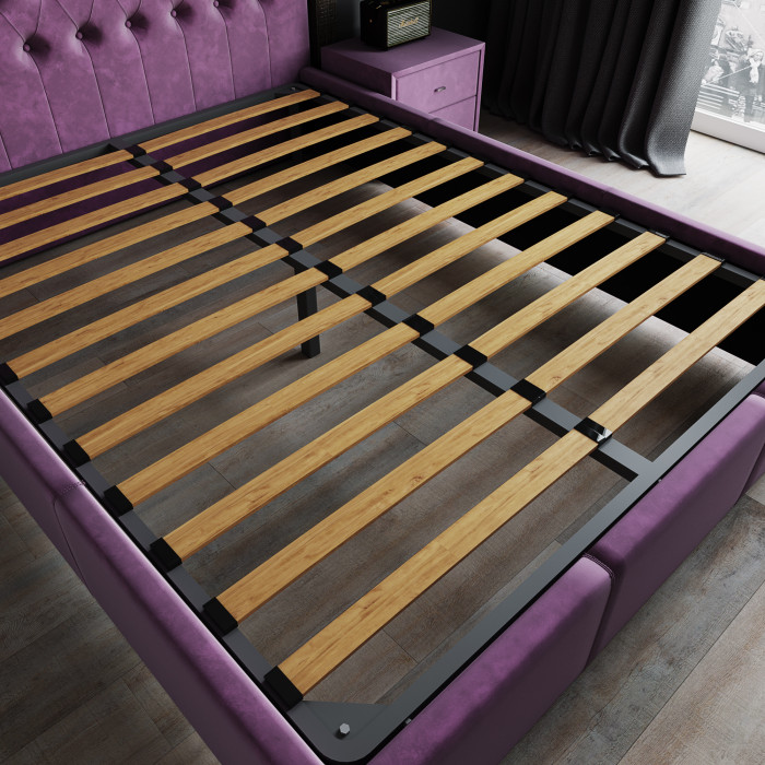 Октавия Кровать интерьерная 120 изумруд ромб, ортопед