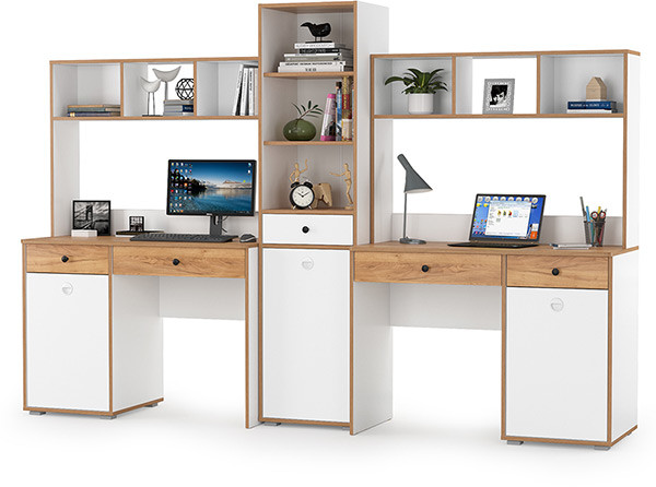 Вуди Компоновка № 13, белый премиум/дуб крафт золотой