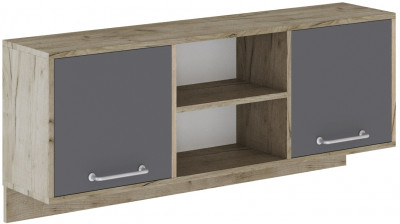 Навесная секция Колибри-Лофт, Дуб крафт серый/Графит серый