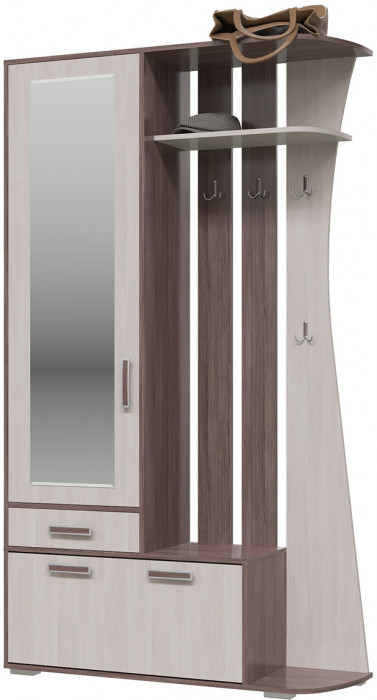 Прихожая 2-3424бод.тем/св Мокко, бодега тёмный/бодега светлый