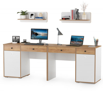 Вуди Компоновка № 01, белый премиум/дуб крафт золотой