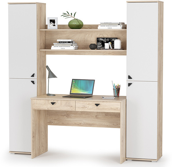 Бостон № 39, дуб эндгрейн элегантный/фасады МДФ милк рикамо софт