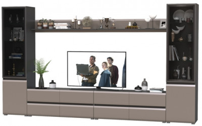 Сидней Комплектация № 103, корпус: антрацит/фасады: МДФ веллюто капучино