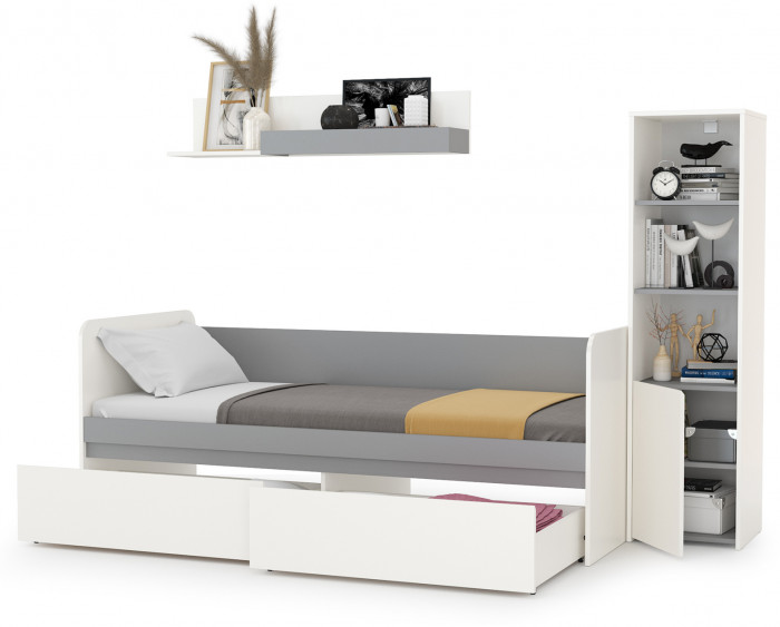 Торонто Компоновка № 23, белый шагрень/стальной серый