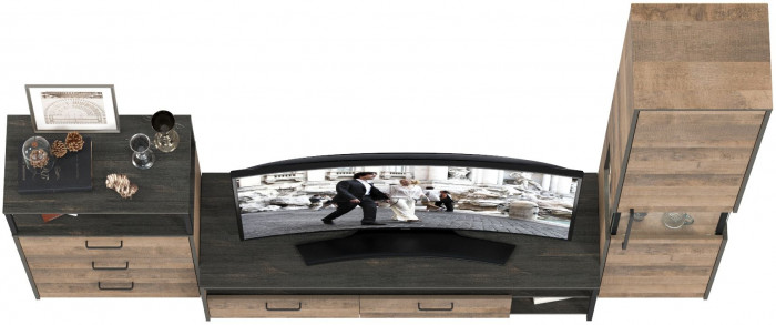 Трувор Гостиная 024, дуб гранж песочный/интра