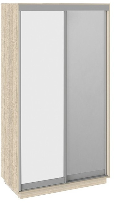 Румер СШК 1.120.60-11.13 Шкаф-купе 2-х дверный (1200x600x2200) (Дуб Сонома, Белый снег/Зеркало)