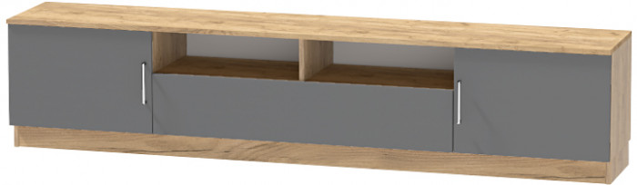 Тумба-3 под ТВ напольная "Иннэс-7", Крафт золотой/Графит