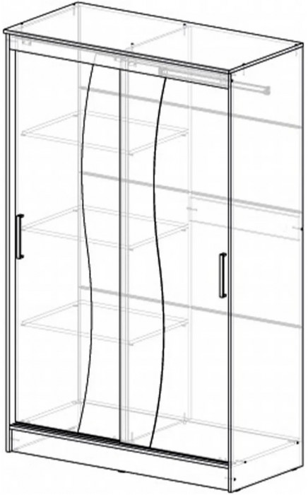 Элегант Шкаф-купе 6 (Венге / лоредо)