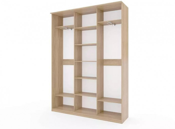 Шкаф купе Модерн 1776х450 3-х дверный 3-х секционный фотопечать №3 ясень