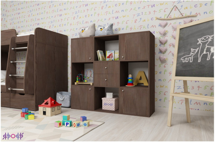 Стеллаж Джери (Венге/Лайм)