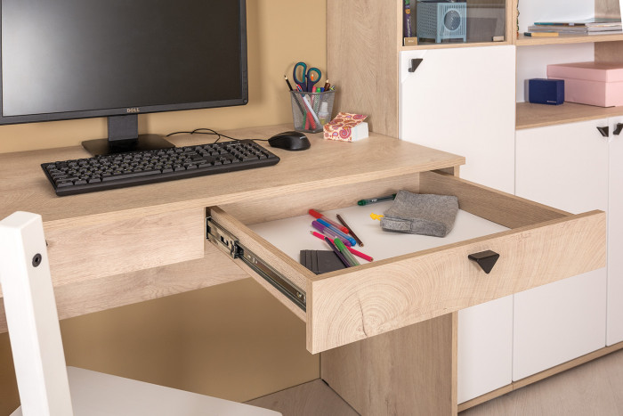 Бостон № 41, дуб эндгрейн элегантный/фасады МДФ милк рикамо софт