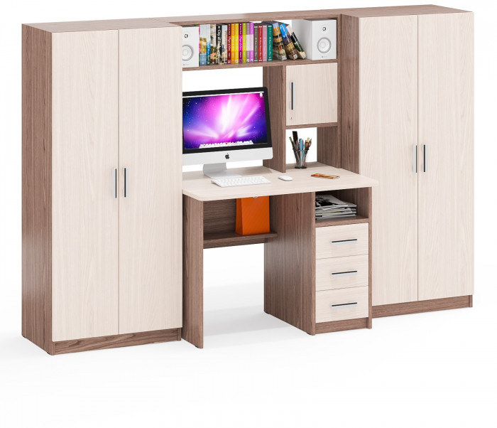 С-МД-СК9 Компоновка № 01, ясень шимо светлый/ясень шимо тёмный